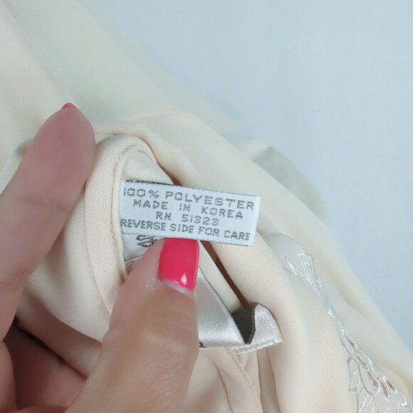 Vintage Josephine Blouse Large Cream Pin Tuck - Picture 9 of 9